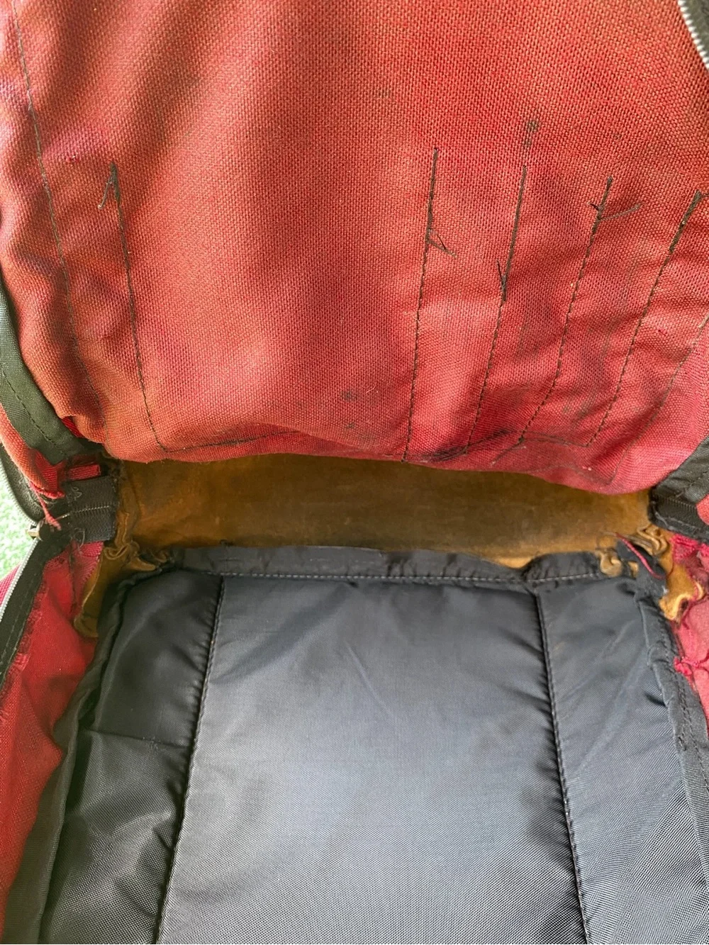 Vintage 90’s JanSport Suede Bottom Burgundy Backpack W/ Waist Strap USA Made